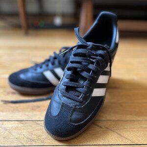 Adidas Sambas in Black Leather